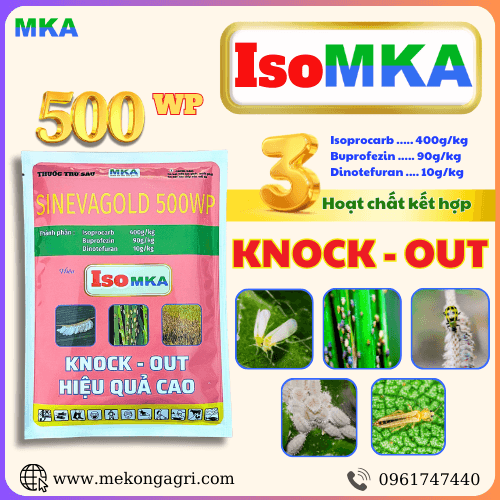 Iso MKA - Kết hợp 3 hoạt chất mạnh |Hạ Gục Nhanh Rầy Nâu & Rầy Phấn Trắng | Côn trùng chích hút phổ rộng