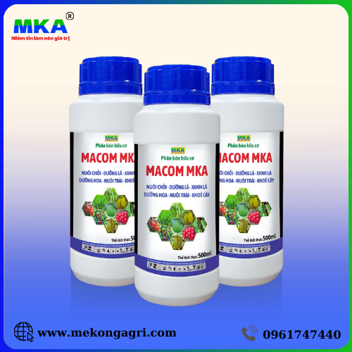 MACOM MKA |Bổ sung trung vi lượng Magie Kẽm kết hợp hữu cơ dưỡng xanh dày lá